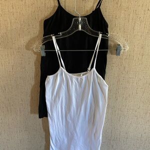 Coco&Shay Black & White Double Pack Spaghetti Strap Camisoles: Size One Size
